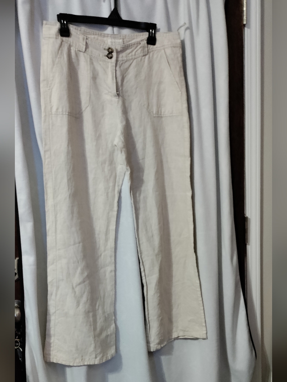 Pure Linen Tan Cream Pants